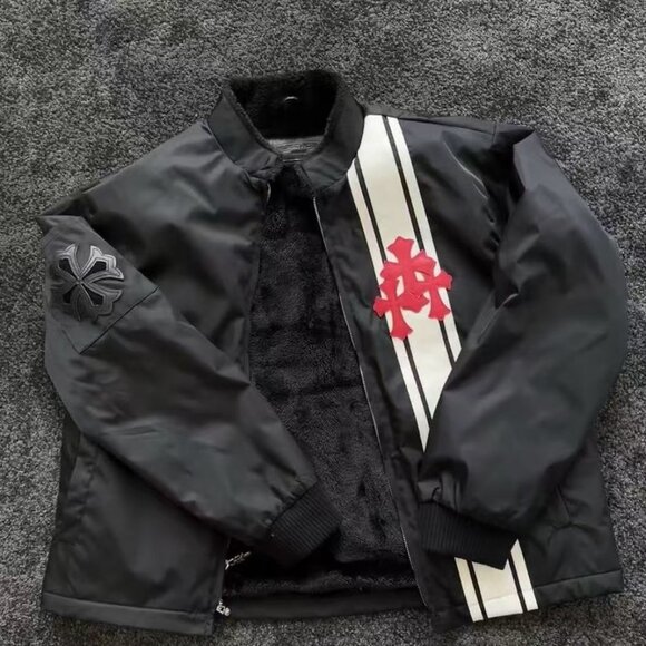 Chrome Hearts Black Cross Patchwork Jacket Men’s Large - Picture 1 of 8